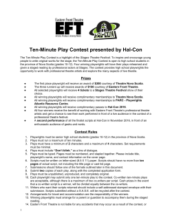 TenMinute Play Contest presented by HalCon