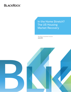 In the Home Stretch? The US Housing Market Recovery
