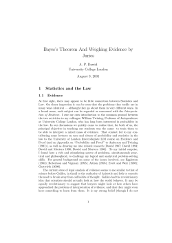 Bayes`s Theorem And Weighing Evidence by Juries