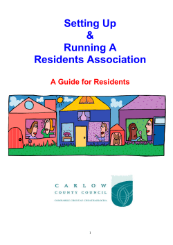 Setting up and running a Residents Association