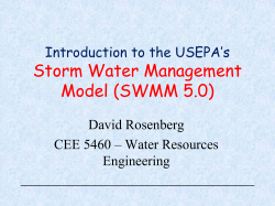 SWMM slides - David Rosenberg`s