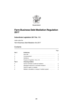 Farm Business Debt Mediation Regulation 2017