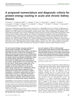 A proposed nomenclature and diagnostic criteria for protein–energy