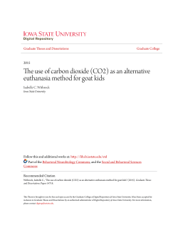 The use of carbon dioxide (CO2) as an alternative euthanasia
