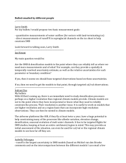 Minutes of February 13 telecon