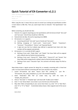 Quick Tutorial of EX