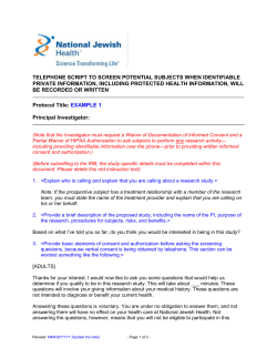 Informed Consent Template