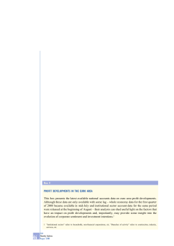 Profit developments in the euro area
