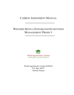 Carbon Manual - World Agroforestry Centre