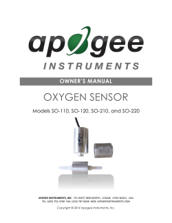 Owner`s Manual - Apogee Instruments