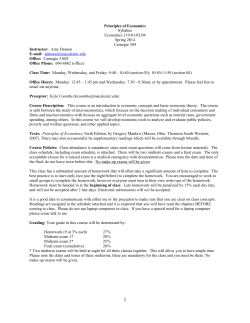 Principles of Economics Syllabus Economics 119