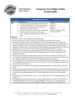 Temporary Use of Right-of-Way Permit (TURP)