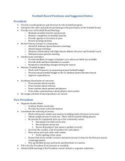 Football Board Positions and Suggested Duties