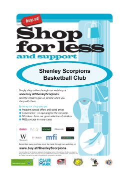 Information Leaflet - Shenley Scorpions Basketball Club