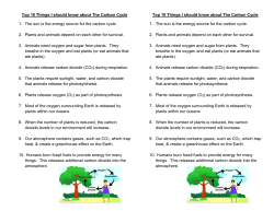 Carbon Cycle Top 10 List