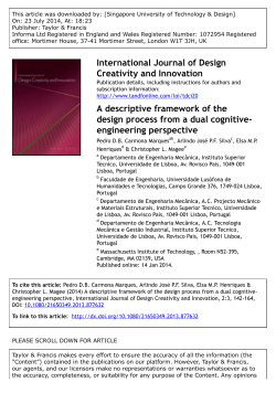 A descriptive framework of the design process from a dual cognitive