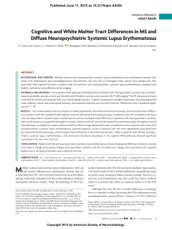 Cognitive and White Matter Tract Differences in MS and Diffuse