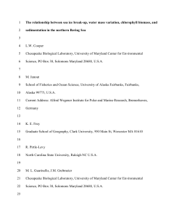 Progression of the spring bloom in the northern Bering Sea and