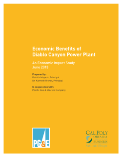 Economic Benefits of Diablo Canyon Power Plant An Economic
