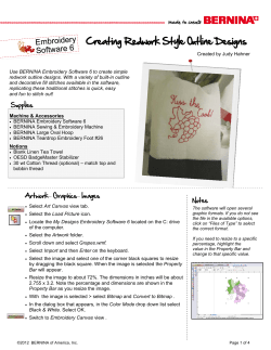 Creating Redwork Style Outline Designs