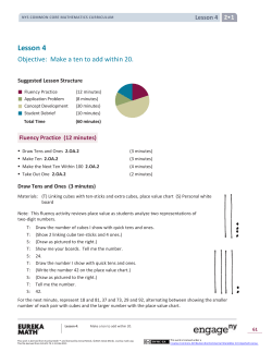 Grade 2 Mathematics Module 1, Topic B, Lesson 4