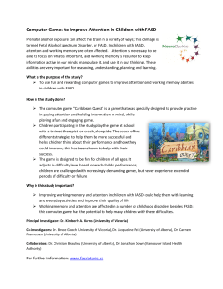 Computer Games to Improve Attention in Children