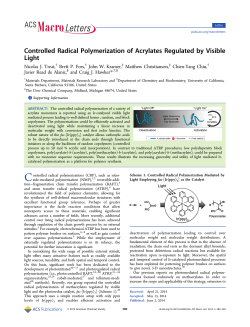 Controlled Radical Polymerization of Acrylates Regulated by Visible