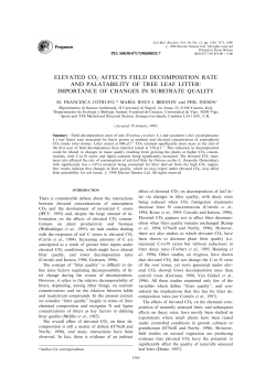 elevated co2 affects field decomposition rate and palatability of tree