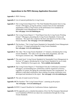 Appendix 12 - The Pan European Operational Level - PEFC