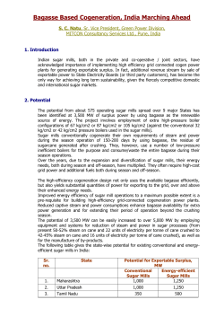 Bagasse Based Cogeneration, India Marching Ahead
