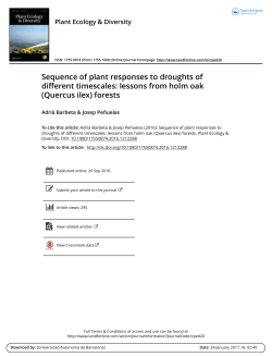 Sequence of plant responses to droughts of different - CREAF