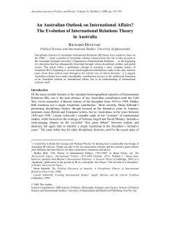 The Evolution of International Relations Theory in