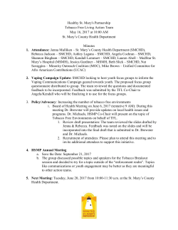 May 2017 - Healthy St. Mary`s Partnership