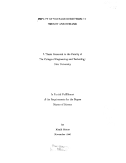 IMPACT OF VOLTAGE REDUCTION ON ENERGY