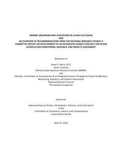 marine organisms and ecosystems in a high