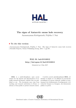 The signs of Antarctic ozone hole recovery