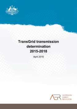AER - Final Decision TransGrid transmission determination 2015-18
