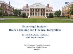 Exporting Liquidity: Branch Banking and Financial