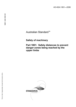 AS 4024.1801-2006 Safety of machinery