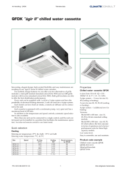 QFDK "&auml;gir II" chilled water cassette QFDK "&auml;gir II" chilled water