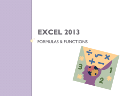 Excel Formulas and Functions PowerPoint