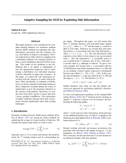 Adaptive Sampling for SGD by Exploiting Side Information