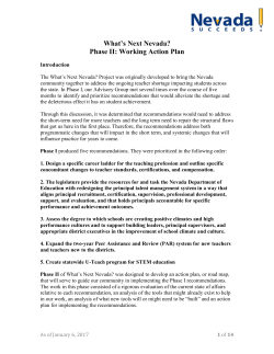 What`s Next Nevada? Phase II: Working Action