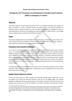 Strategy for the Prevention of and Response to Gender