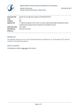 2-1 Outline for the high-level segment of HELCOM 38-2017