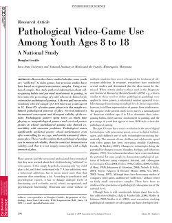 Pathological Video-Game Use Among Youth Ages 8 to 18 (PDF
