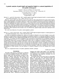 A genetic analysis of path length and pupation height in a natural