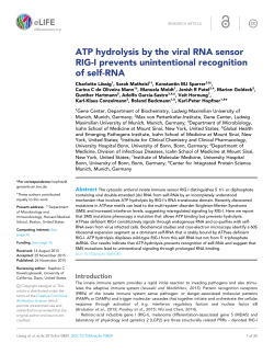 ATP hydrolysis by the viral RNA sensor RIG