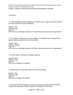 From a human resource management perspective the two types of