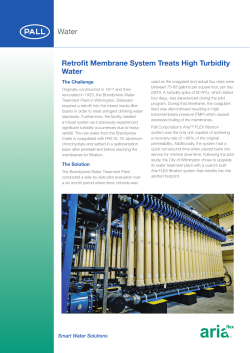 Retrofit Membrane System Treats High Turbidity Water